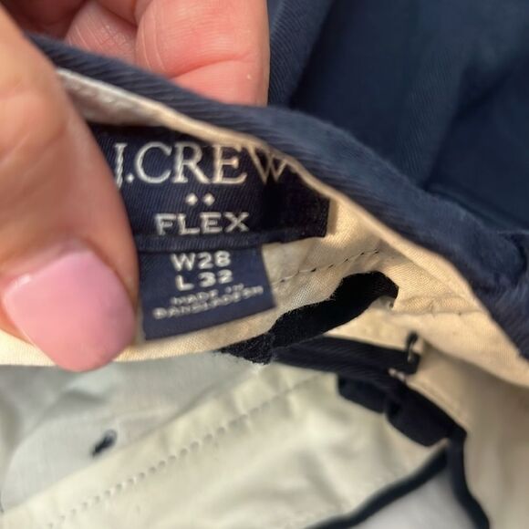 J. Crew Factory H3167 Navy Slim-fit Flex Chino Pant For Men size 28/32 EUC - Picture 7 of 9